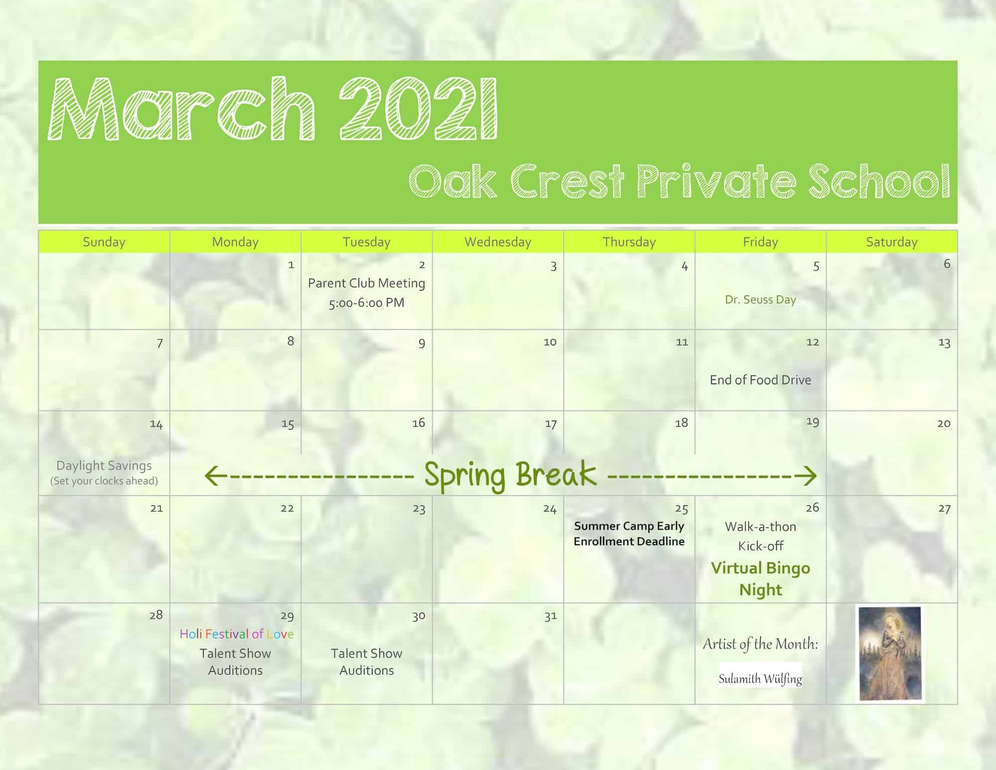 2021 March Oak Crest Private School Carrollton Tx